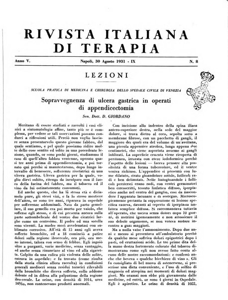 Rivista italiana di terapia periodico mensile