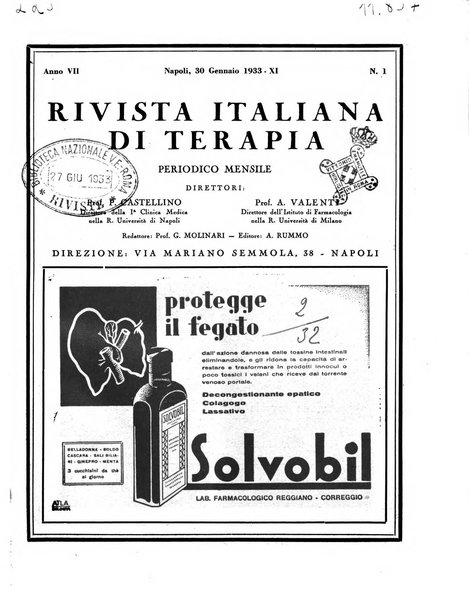 Rivista italiana di terapia periodico mensile