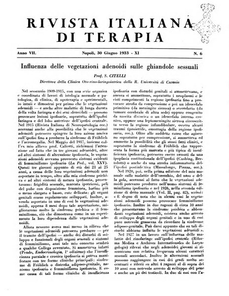 Rivista italiana di terapia periodico mensile