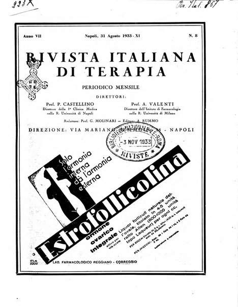 Rivista italiana di terapia periodico mensile