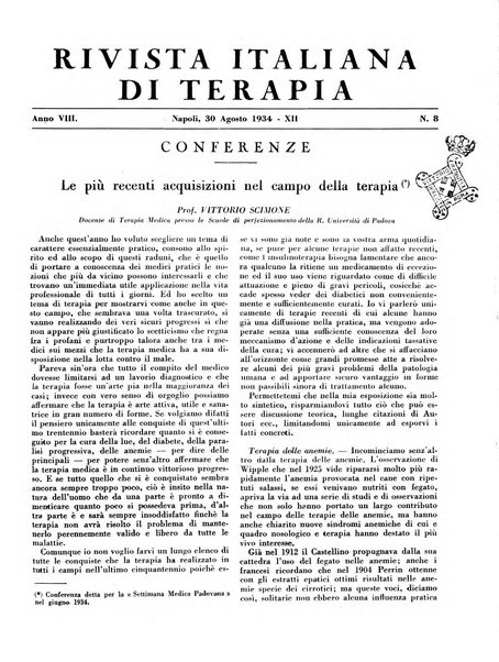 Rivista italiana di terapia periodico mensile