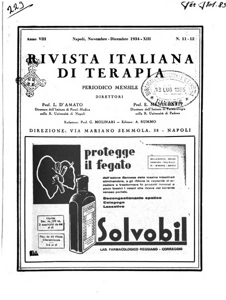 Rivista italiana di terapia periodico mensile