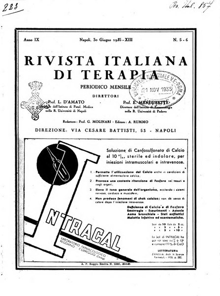 Rivista italiana di terapia periodico mensile