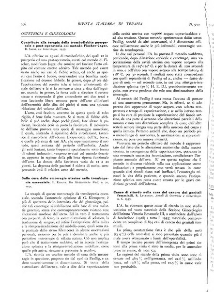 Rivista italiana di terapia periodico mensile