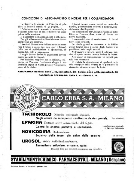 Rivista italiana di terapia periodico mensile