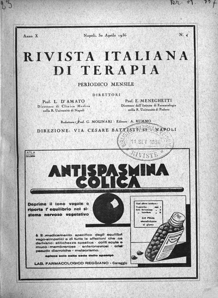 Rivista italiana di terapia periodico mensile