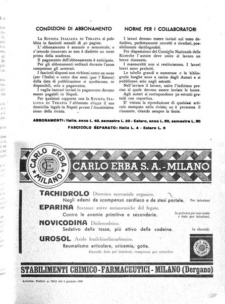 Rivista italiana di terapia periodico mensile