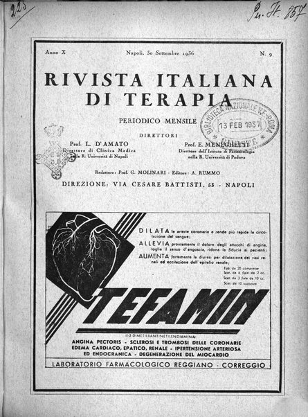 Rivista italiana di terapia periodico mensile