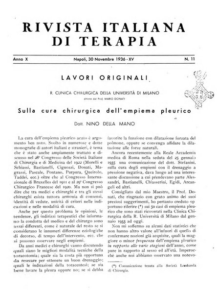 Rivista italiana di terapia periodico mensile