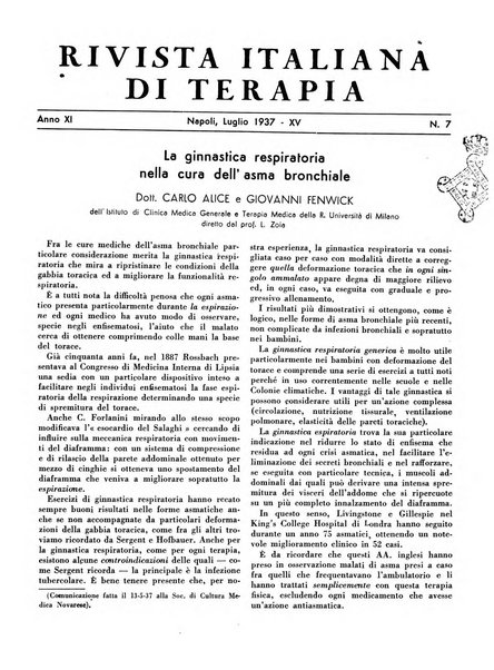 Rivista italiana di terapia periodico mensile