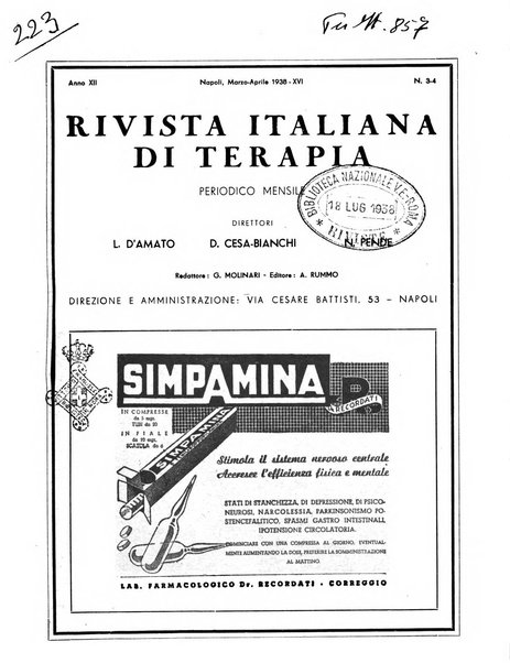 Rivista italiana di terapia periodico mensile