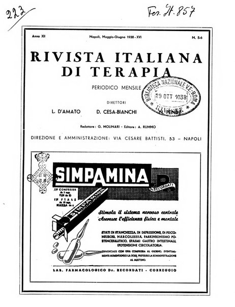 Rivista italiana di terapia periodico mensile