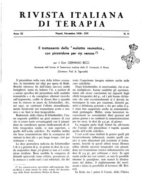 Rivista italiana di terapia periodico mensile