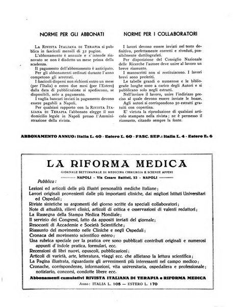 Rivista italiana di terapia periodico mensile