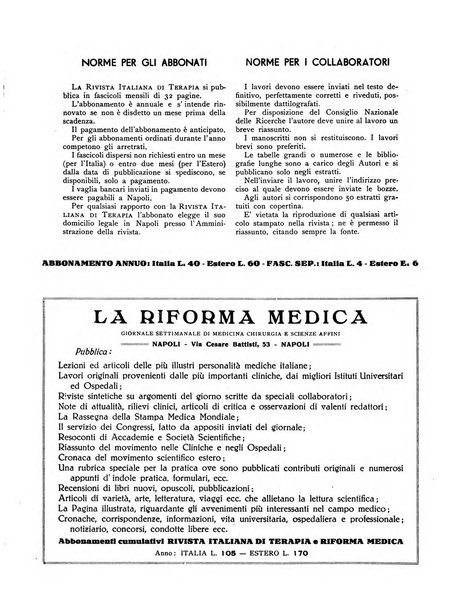 Rivista italiana di terapia periodico mensile