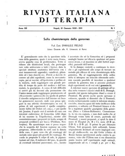 Rivista italiana di terapia periodico mensile