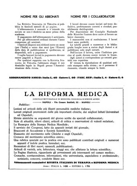 Rivista italiana di terapia periodico mensile