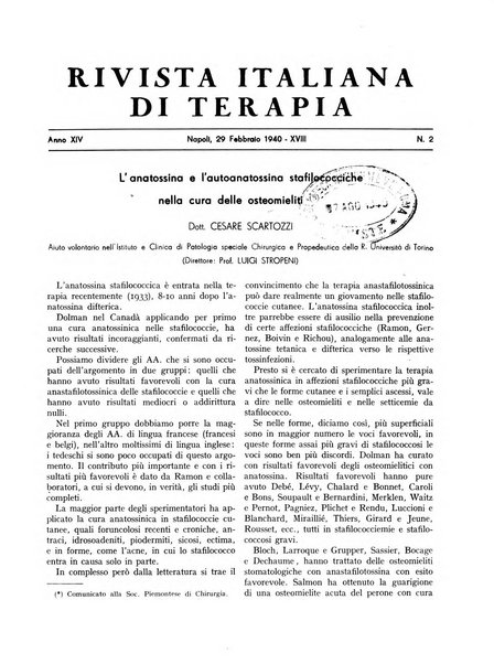 Rivista italiana di terapia periodico mensile