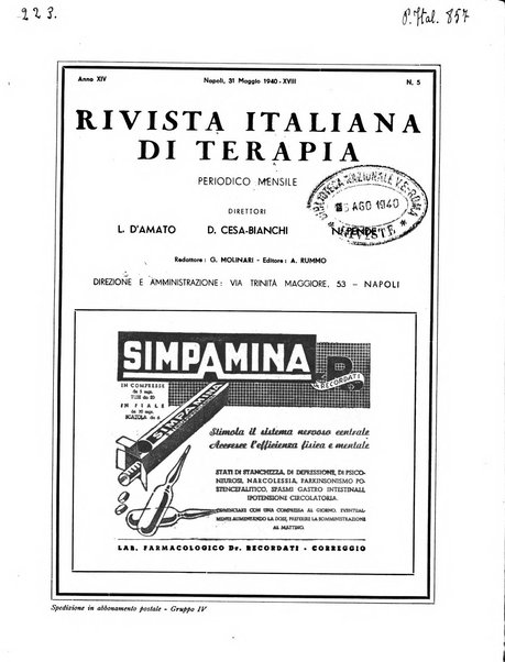 Rivista italiana di terapia periodico mensile