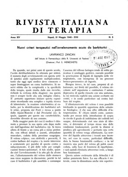 Rivista italiana di terapia periodico mensile