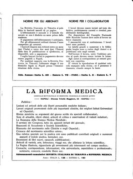 Rivista italiana di terapia periodico mensile