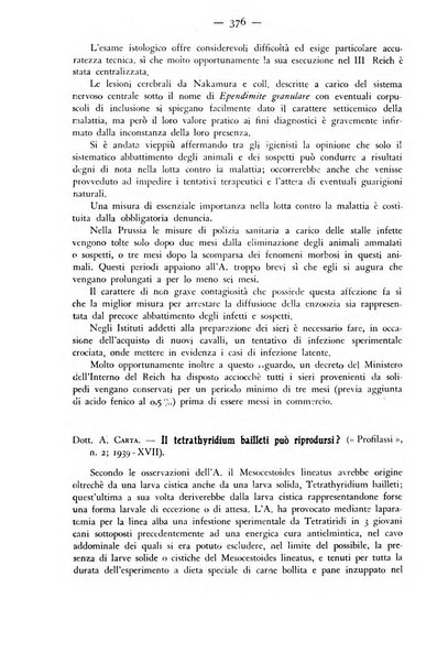 Rivista militare di medicina veterinaria Periodico bimestrale