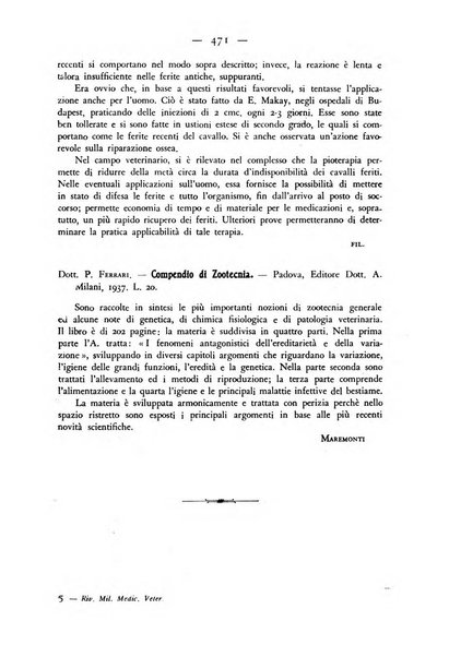 Rivista militare di medicina veterinaria Periodico bimestrale