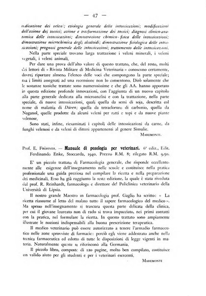 Rivista militare di medicina veterinaria Periodico bimestrale