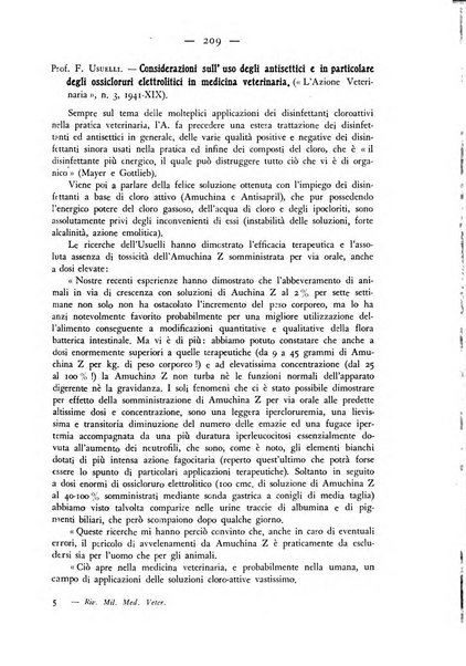 Rivista militare di medicina veterinaria Periodico bimestrale