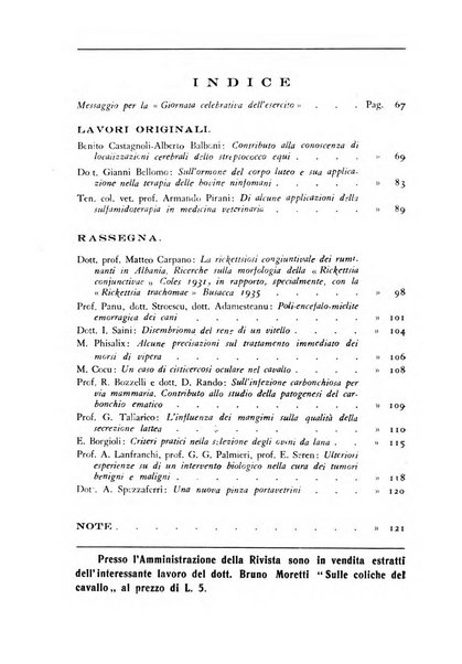 Rivista militare di medicina veterinaria Periodico bimestrale