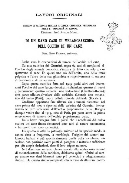 Rivista militare di medicina veterinaria Periodico bimestrale