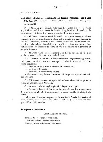 Rivista militare di medicina veterinaria Periodico bimestrale