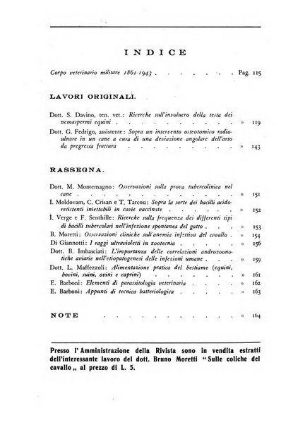 Rivista militare di medicina veterinaria Periodico bimestrale