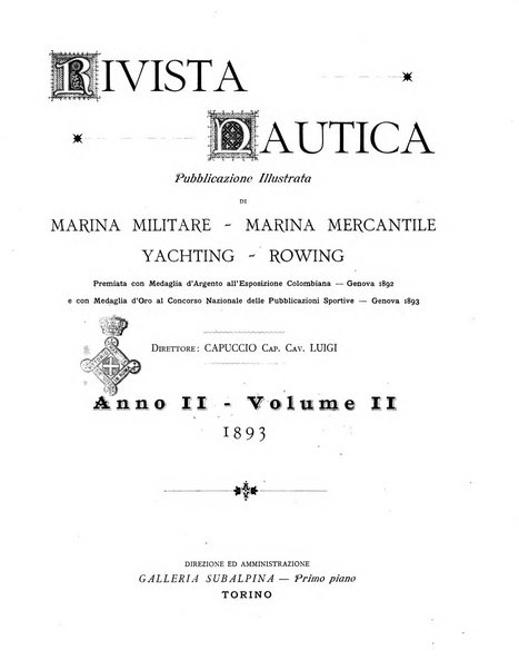 Rivista nautica rowing, yachting, Marina militare e mercantile