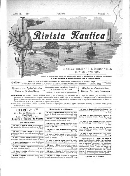 Rivista nautica rowing, yachting, Marina militare e mercantile