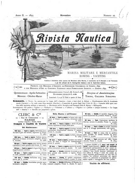 Rivista nautica rowing, yachting, Marina militare e mercantile