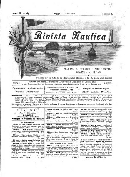 Rivista nautica rowing, yachting, Marina militare e mercantile