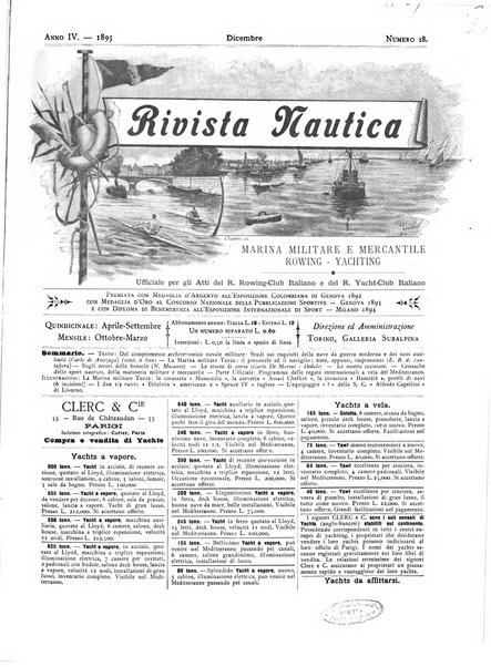 Rivista nautica rowing, yachting, Marina militare e mercantile