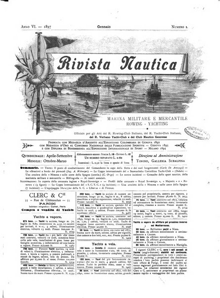 Rivista nautica rowing, yachting, Marina militare e mercantile