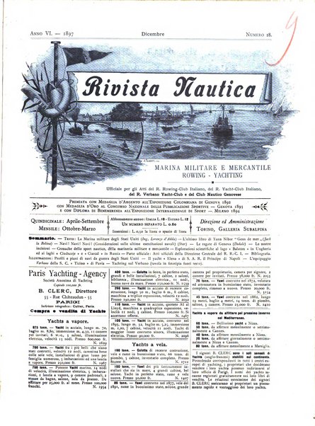 Rivista nautica rowing, yachting, Marina militare e mercantile