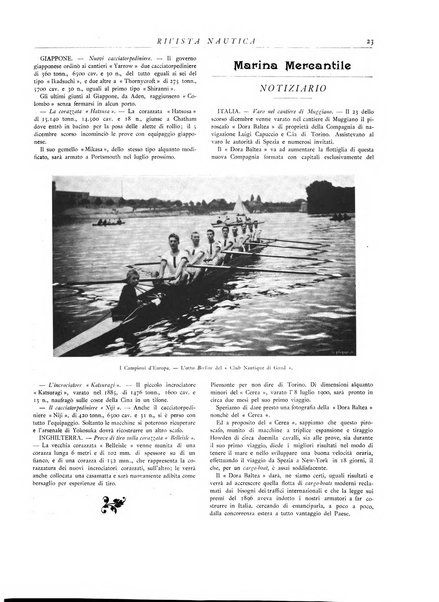 Rivista nautica rowing, yachting, Marina militare e mercantile