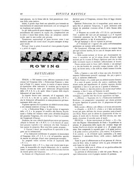 Rivista nautica rowing, yachting, Marina militare e mercantile