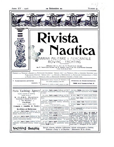 Rivista nautica rowing, yachting, Marina militare e mercantile