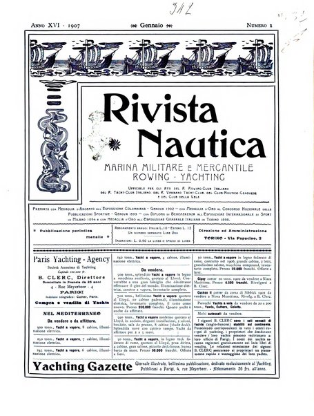 Rivista nautica rowing, yachting, Marina militare e mercantile