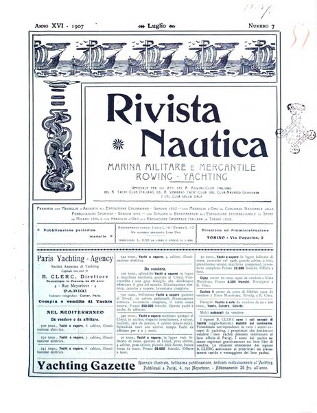 Rivista nautica rowing, yachting, Marina militare e mercantile