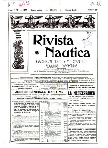 Rivista nautica rowing, yachting, Marina militare e mercantile