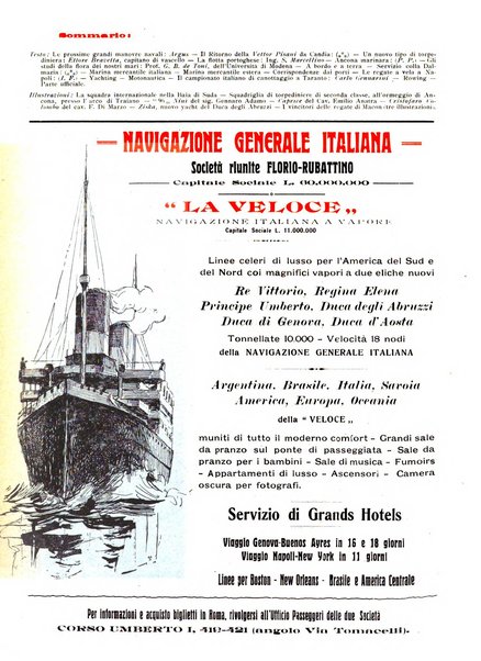 Rivista nautica rowing, yachting, Marina militare e mercantile