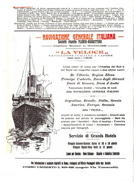 Rivista nautica rowing, yachting, Marina militare e mercantile