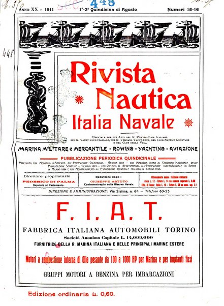 Rivista nautica rowing, yachting, Marina militare e mercantile