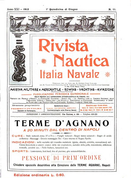 Rivista nautica rowing, yachting, Marina militare e mercantile